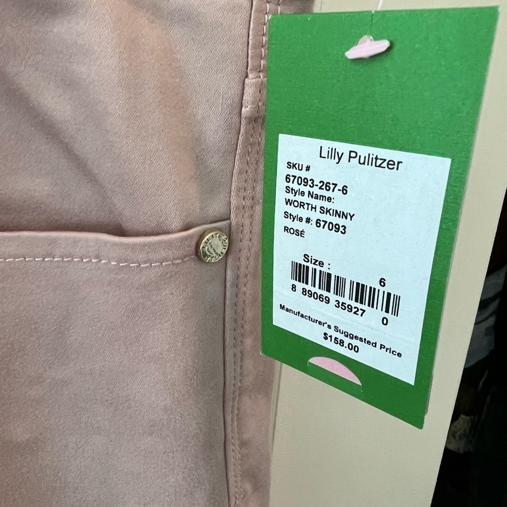 NEW Lilly Pulitzer Worth Skinny Rose Pants - Picture 6 of 16